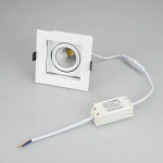 Светильник CL-KARDAN-S102x102-9W Warm (WH, 38 deg) (Arlight, IP20 Металл, 3 года) — изображение 3