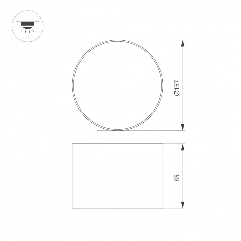 Светильник SP-CYLINDO-R160-18W Warm3000 (BK, 110 deg, 230V) (Arlight, IP54 Металл, 3 года) — изображение 3