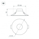 Светильник MS-BLIZZARD-BUILT-R215-20W Warm3000 (BK, 100 deg, 230V) (Arlight, IP20 Металл, 3 года) — изображение 3