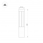 Светильник LGD-CASTELLO-BOLL-H800-20W Warm3500-MIX (GR, 80 deg, 230V) (Arlight, IP65 Металл, 5 лет) — изображение 8