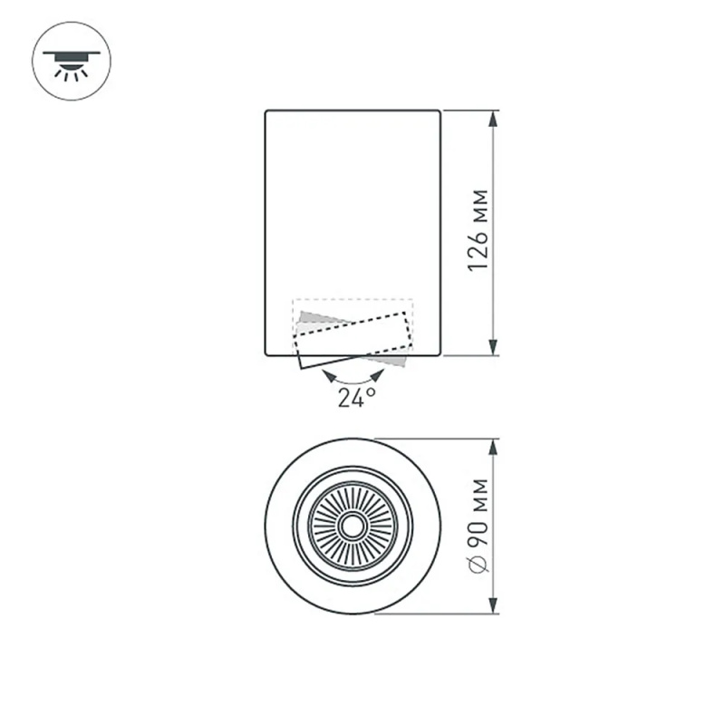 Светильник SP-FOCUS-R90-9W Day White (Arlight, IP20 Металл, 3 года) — изображение 8