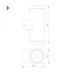 Светильник LGD-RAY-WALL-TWIN-R65-2x12W Day4000 (GR, 6 deg, 230V) (Arlight, IP65 Металл, 3 года) — изображение 2