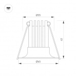 Светильник MS-FOGGY-BUILT-R45-5W Day4000 (BK, 36 deg, 230V) (Arlight, IP54 Металл, 5 лет) — изображение 7