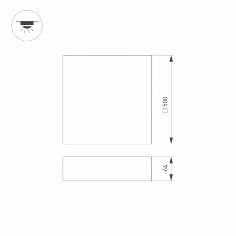 Светильник IM-QUADRO-EMERGENCY-3H-S500x500-54W Warm3000 (WH, 120 deg, 230V) (Arlight, IP40 Металл, 2 года) — изображение 6