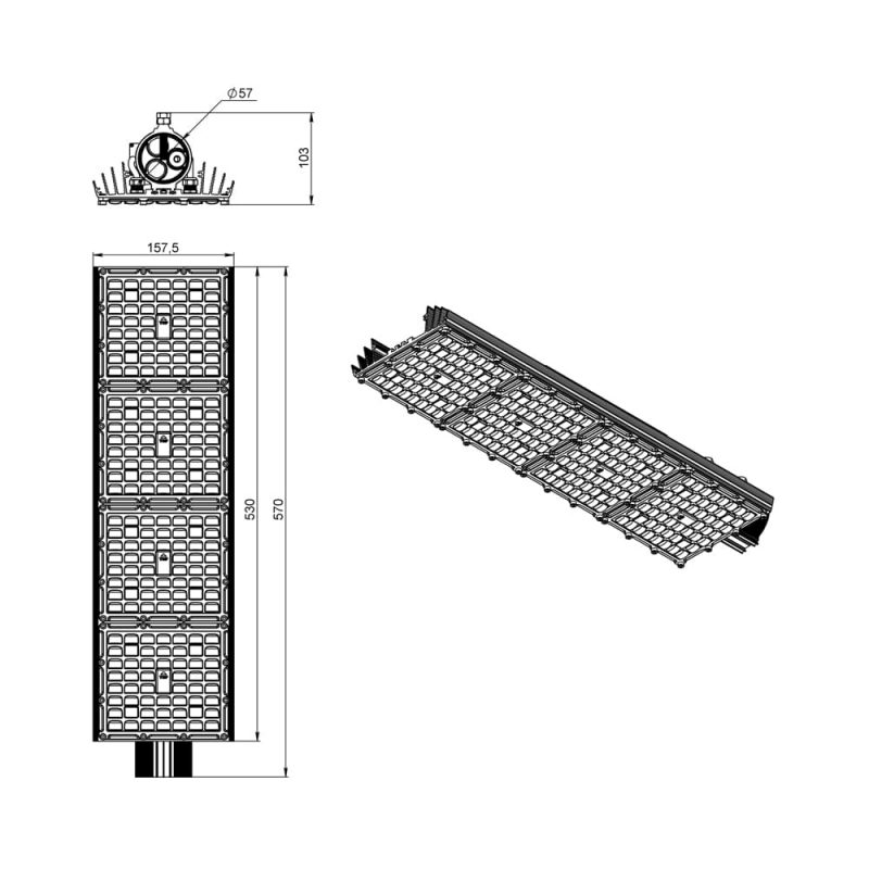 Светодиодный светильник Магистраль v2.0 МЛ ЭС 200 CRI70 3000К 135х55° — изображение 7