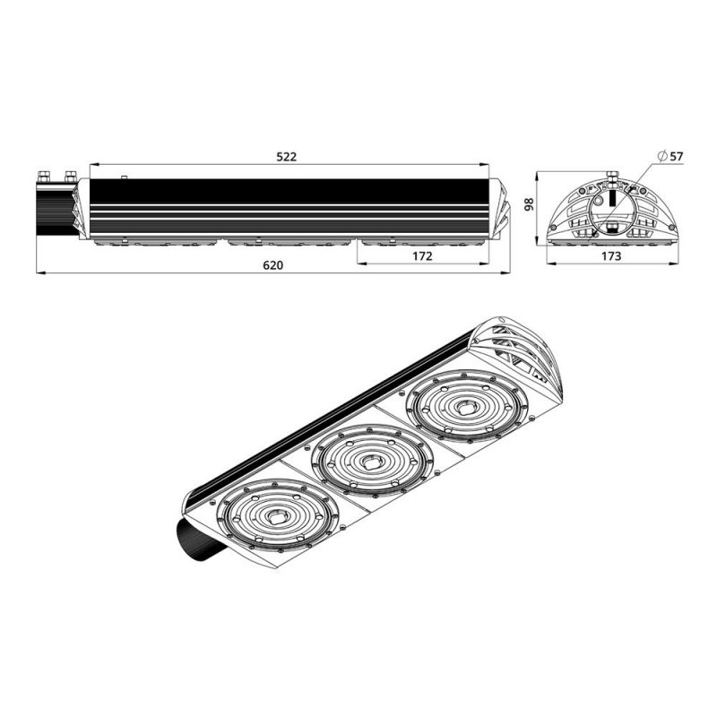 Светодиодный светильник Магистраль v3.0 МЛ 200 CRI70 5000К 60° — изображение 6