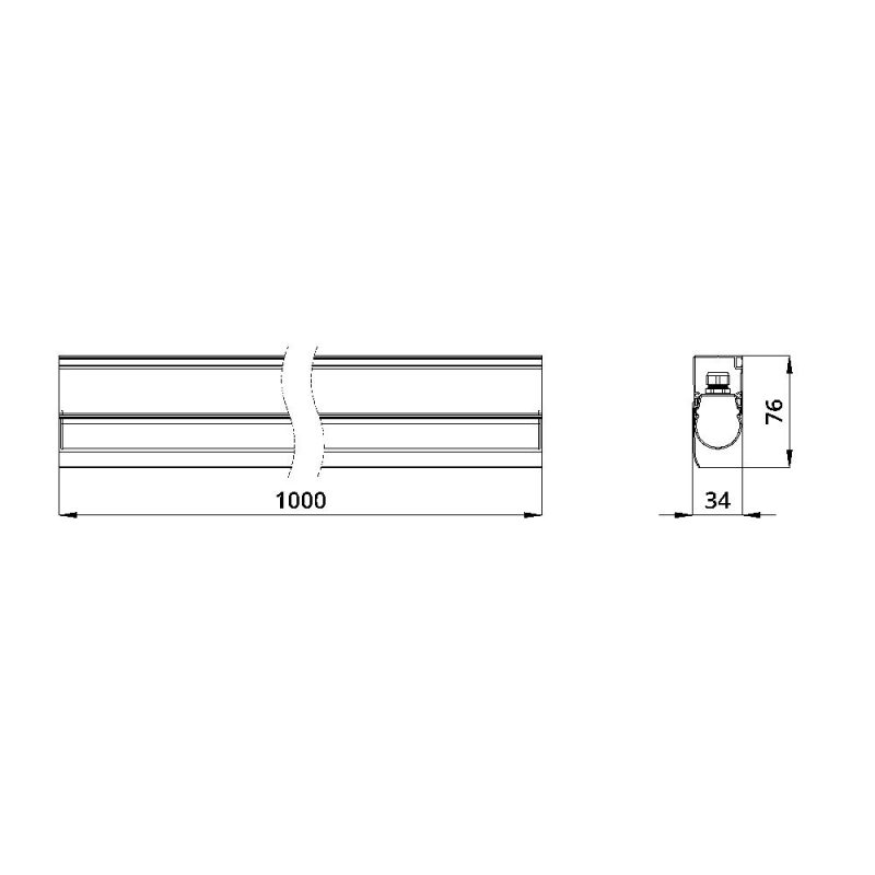 Светодиодный светильник Модерн v2.0 18 1000мм (18Вт/м) 24В DC 8 пикс. RGBW DMX CRI80 5000К Опал (Профиль, козырек, транзитное штепсельное соединение) — изображение 7