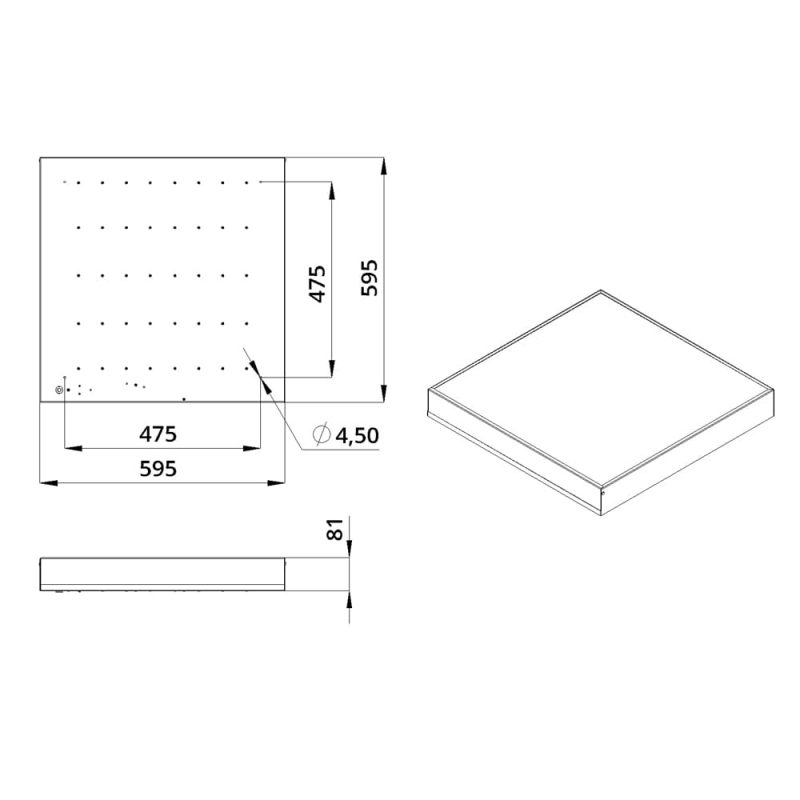 Светодиодный светильник Офис 30 Экстра IP30 CRI80 3000К Микропризма 595х595х80мм — изображение 6