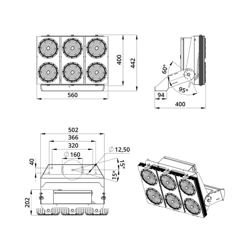 Светодиодный светильник Плазма 600 D Box CRI70 5000К 90° — изображение 8