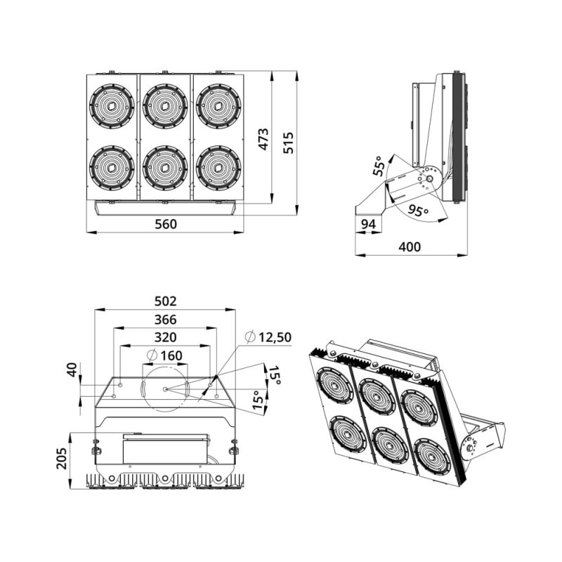 Светодиодный светильник Плазма 750 D Box CRI70 4000К 90° — изображение 8