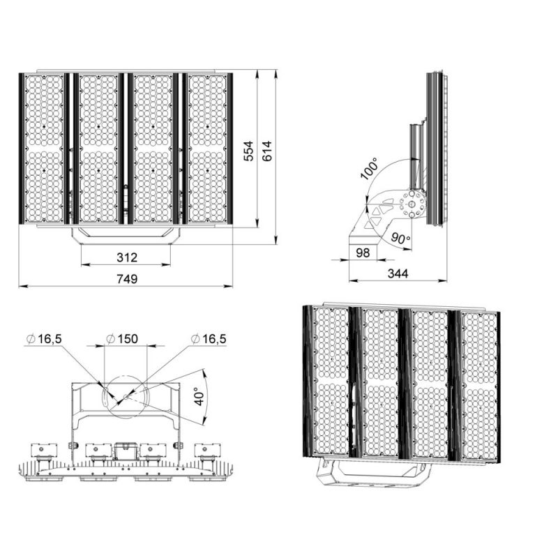 Светодиодный светильник Плазма 1200 L V CRI80 5000К 60° — изображение 8