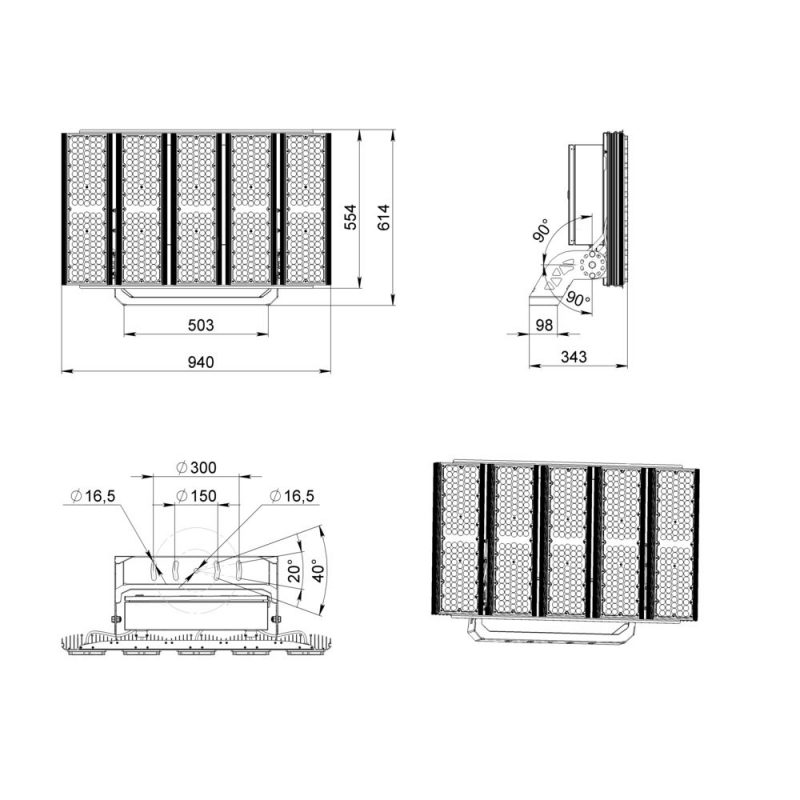 Светодиодный светильник Плазма 1250 L V Box CRI95 5700К 55° — изображение 8