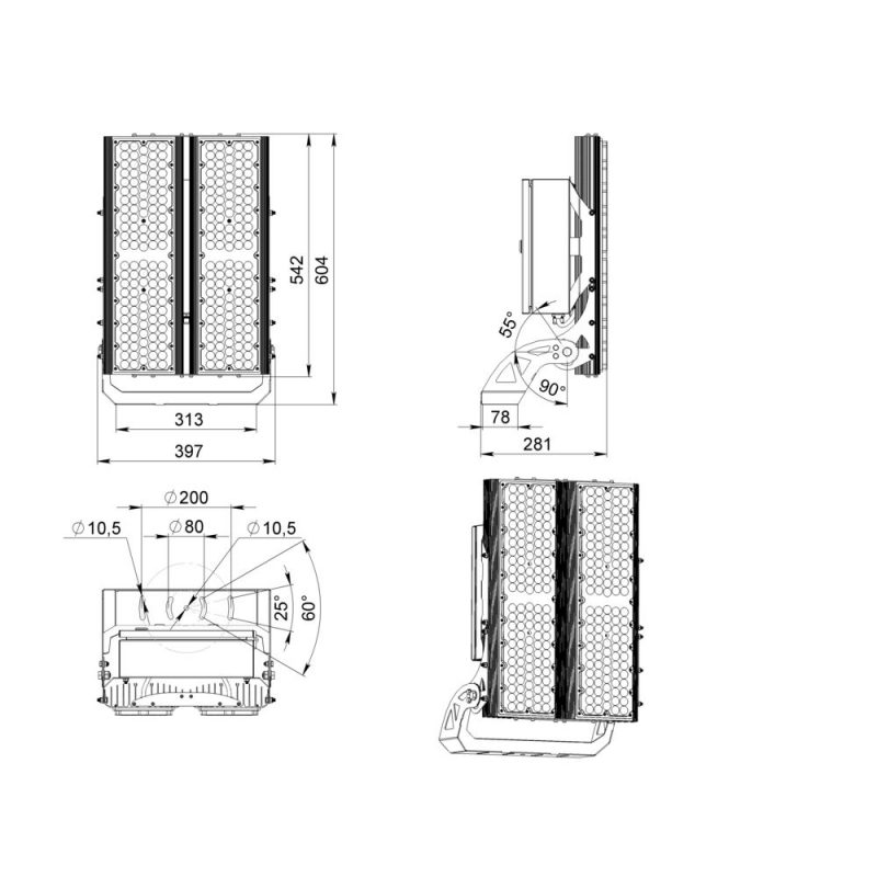 Светодиодный светильник Плазма 400 L V Box CRI90 5700К 12° — изображение 8