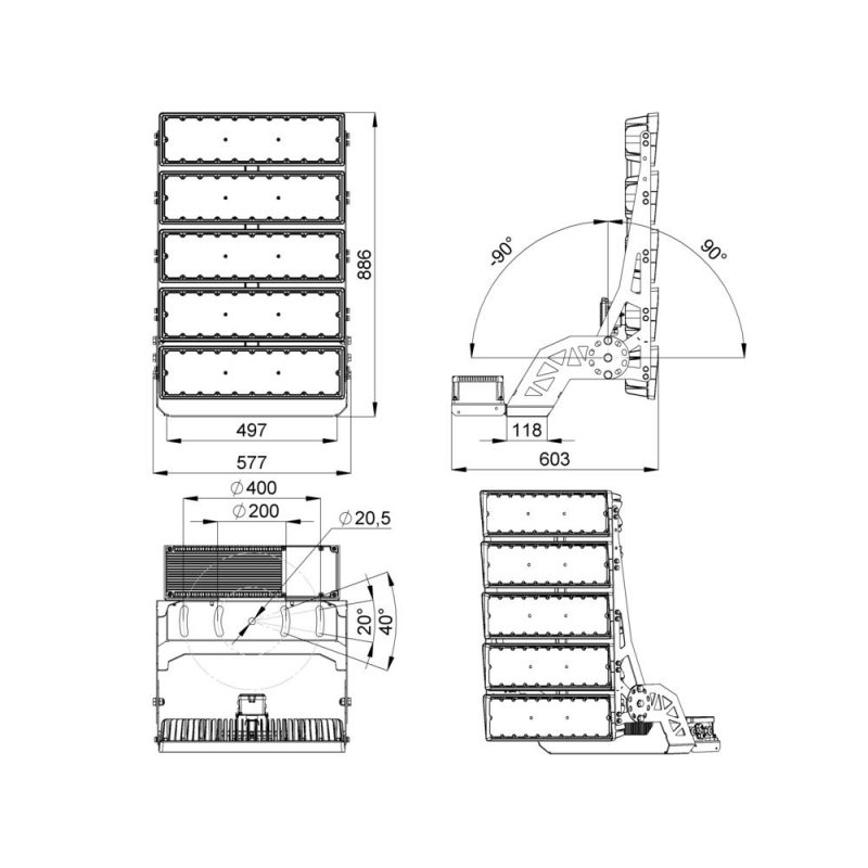 Светодиодный светильник Плазма Про 1500 DALI CRI95 5700К 75х50° — изображение 8