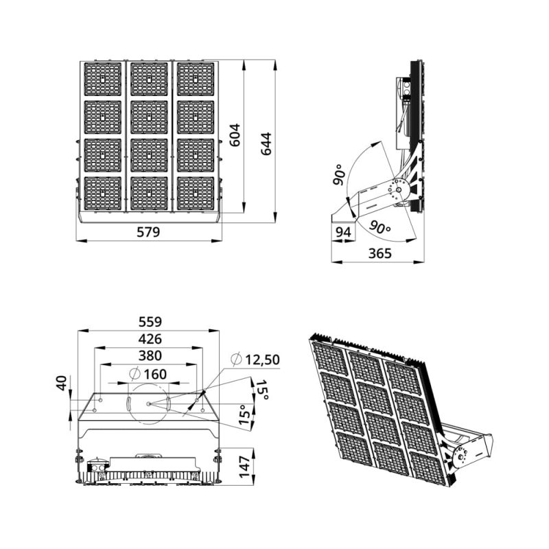 Светодиодный светильник Плазма 1000 S CRI70 3000К 135х55° — изображение 8