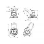 Светодиодный светильник Профи Нео M Ex - 1 - 20 - 1224 - К - П120 - 3070 - M20 — изображение 4